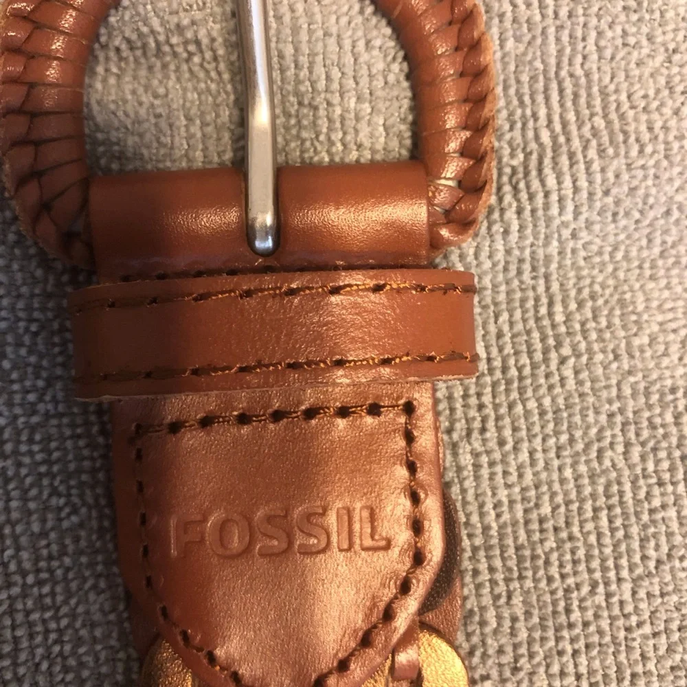 Fossil Multi Color Leather Belt L - Picture 4 of 6